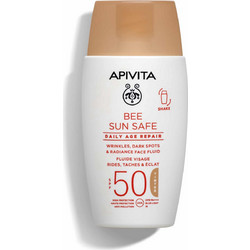 Apivita Bee Sun Safe Daily Age Repair Αντηλιακό Γαλάκτωμα Προσώπου Αντιγηραντικό Κατά των Πανάδων με Χρώμα SPF50+ 50ml