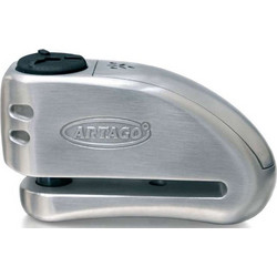 Artago 32S Κλειδαριά Δισκόφρενου Μηχανής 15.5mm με Συναγερμό Ασημί