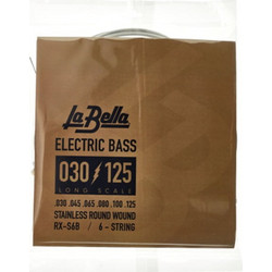 La Bella RX-S6B Σετ 6 Χορδές Ηλεκτρικού Μπάσου Stainless Steel 30-125" Medium Tension