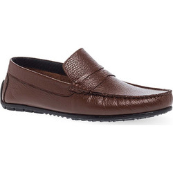 Parex Ανδρικά Μοκασίνια Loafers Δερμάτινα Καφέ 10531018
