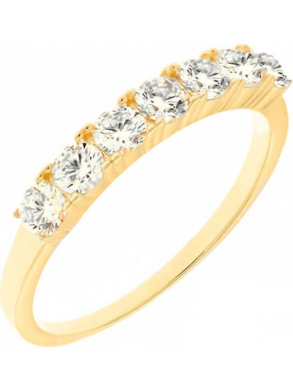 Million Diamonds Γυναικείο Δαχτυλίδι Σειρέ Μισόβερο από Xρυσό 14K με Ζιργκόν RZ23713