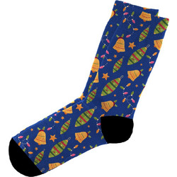 Dimisocks Do You Dare Christmas Balls Ανδρικές Κάλτσες Ψηλές με Σχέδια Royal Blue 60047