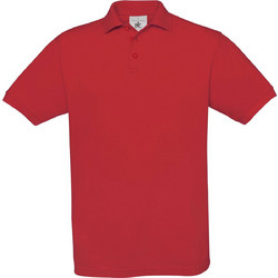 B&C Collection Ανδρική Μπλούζα Polo Κοντομάνικη Κόκκινη PU409