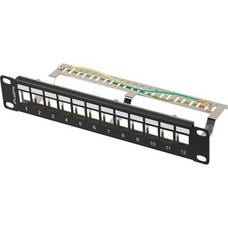 Lanberg Patch Panel Keystone Rack 1U 19" 12 Θυρών Shielded FTP