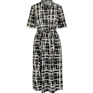 DKNY Midi Καθημερινό Φόρεμα Σεμιζιέ Μαύρο DD5A1120-BLI