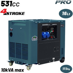 Bormann BGB9970 Γεννήτρια Πετρελαίου Τετράχρονη Μονοφασική με Μίζα 10KVA