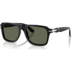 Persol PO8002S 95/58 Ανδρικά Γυαλιά Ηλίου Aviator Κοκάλινα Μαύρα με Πράσινο Φακό