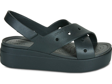 Crocs Brooklyn 4U Καλοκαιρινές Γυναικείες Πλατφόρμες Χαμηλές Μαύρες 212254-001
