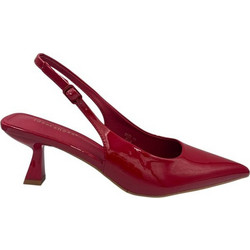 Elenross Γόβες Slingback Λουστρίνι με Λεπτό Χαμηλό Τακούνι Κόκκινες GS10225W