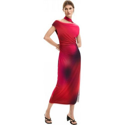 Desigual Maine Maxi Καλοκαιρινό Φόρεμα για Γάμο / Βάπτιση Κόκκινο 26SWVK19-3098