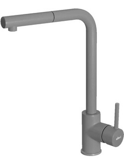 Elleci Trail Plus MMKTRP73 Μπαταρία Κουζίνας Πάγκου Διπλής Παροχής Ανάμεικτη με Ντουζ Γκρι