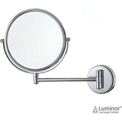 Luminor R5304-100 Διπλός Καθρέπτης Μακιγιάζ Τοίχου Μεγεθυντικός x3 με Φως Φ21.5cm