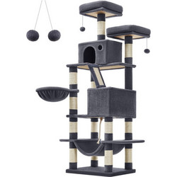 Feandrea Tower XXL Γατόδεντρο με Ονυχοδρόμιο 7 Επιπέδων Ανθρακί 55x45x168cm