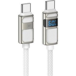 Lamtech High Power Display Braided USB-C to USB-C 60W 1.2m White
