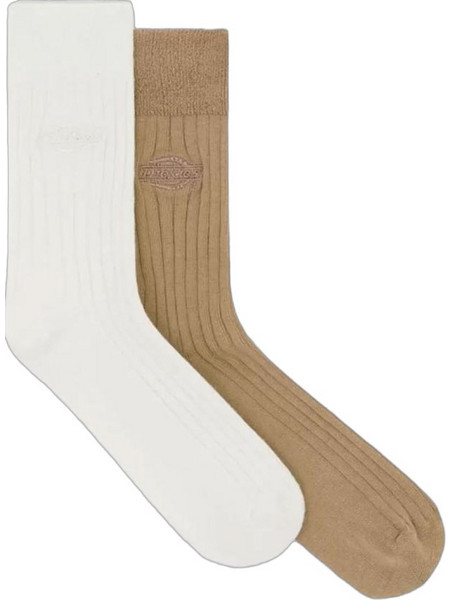 Dickies Ανδρικές Κάλτσες Ψηλές Λευκές Ταμπά 2Pack DK0A4Z3X0IP1