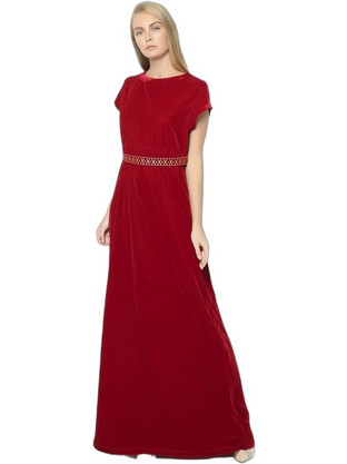 Etoile Maxi Φόρεμα για Γάμο / Βάπτιση Κόκκινο DELIA.RED-8000