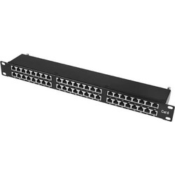 PowerOn PP-C6-F48 Patch Panel Rack 1U 19" 48 Θυρών Cat.6 Shielded FTP