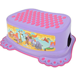 Tega Baby Safari Βοηθητικό Σκαλοπάτι Μπάνιου Πλαστικό Αντιολισθητικό Μωβ 51487