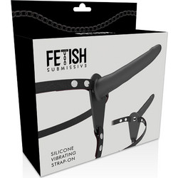 Fetish Submissive Silicone Harness Strap On με Dildo 15cm Μαύρο D-221276