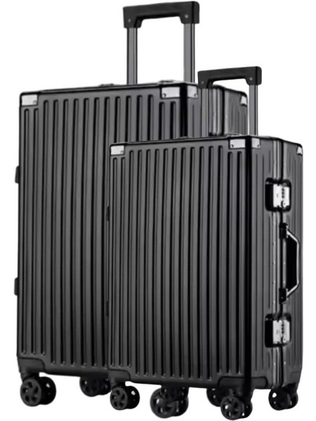 VMK541-2 Σετ Βαλίτσες 2τμχ Καμπίνας & Μεσαία Μαύρες