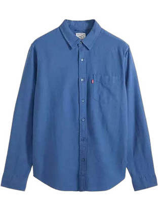 Levi's Ανδρικό Πουκάμισο Βαμβακερό Μακρυμάνικο Κανονική Γραμμή Overshirt Μπλε 85746-0207