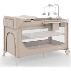 Kinderkraft Leody Up Πάρκο 2 Επιπέδων με Στρώμα Δίχτυ & Αλλαξιέρα Μπεζ