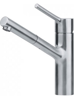 Franke Taros Neo 115.0596.384 Μπαταρία Κουζίνας Πάγκου Διπλής Παροχής Ανάμεικτη με Ντουζ Inox