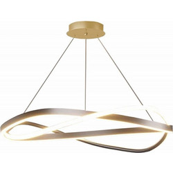 Arkolight Κρεμαστό Φωτιστικό Οροφής Μονόφωτο LED με Ρυθμιζόμενο Λευκό Φως Χρυσό 51x51x11cm 1715-2/50