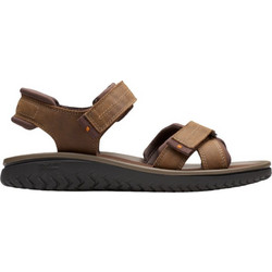 Clarks Wesley Shore Δερμάτινα Ανδρικά Πέδιλα Ανατομικά Ταμπά 26182009