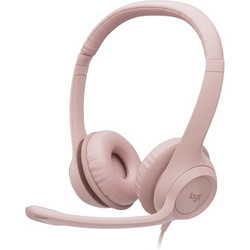 Logitech H390 On Ear Ακουστικά με Μικρόφωνο & USB-A Ροζ