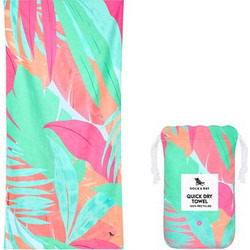 Dock & Bay Hot Tropics Πετσέτα Θαλάσσης Microfiber Πράσινη 90x200cm