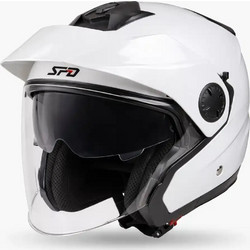 SPD Stealth White Κράνος Μηχανής Jet 1380gr