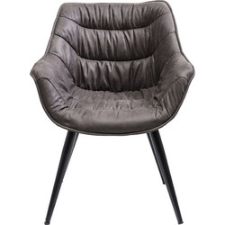 Kare Design Πολυθρόνα Relax Μαύρη Γκρι Thelma