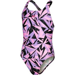 Speedo Hyper Boom Logo Medalist Αθλητικό Παιδικό Μαγιό Ολόσωμο για Κορίτσι Λιλά Μαύρο 812858-06878
