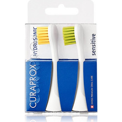 Curaprox Hydrosonic Sensitive Yellow Green Ανταλλακτικές Κεφαλές Ηλεκτρικής Οδοντόβουρτσας 2τμχ