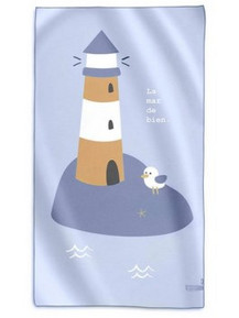 Saro Navy Hugs Παιδική Πετσέτα Θαλάσσης Microfiber Γαλάζια 90x160cm 64323