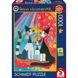 Puzzle Schmidt Rosina Wachtmeister Happy Cat Family 1000 Κομμάτια