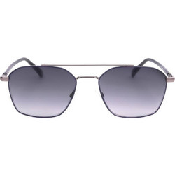 Safilo BUSSOLA 09/S PJP Ανδρικά Γυαλιά Ηλίου Τετράγωνα Μεταλλικά Ασημί με Μαύρο Φακό
