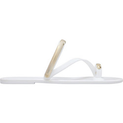 Nine West SEASHELL3 Δερμάτινα Γυναικεία Σανδάλια Λευκά 14-140