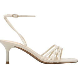 Nine West GILLIE3 Γυναικεία Πέδιλα Δερμάτινα Μπεζ με Λεπτό Χαμηλό Τακούνι 15-150