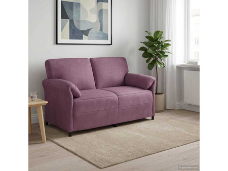 vidaXL Διθέσιος Καναπές Βελούδινος Μωβ 158x83x95cm 42033966