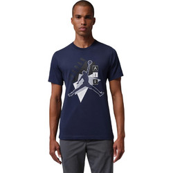 Jordan Ανδρικό Αθλητικό T-Shirt Navy Μπλε FD7031-410