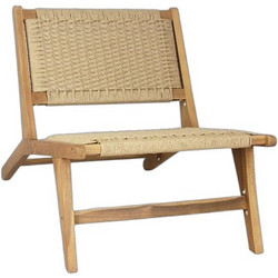 Ravenna Πολυθρόνα Ξύλινη Μπεζ Teak Naima Natural