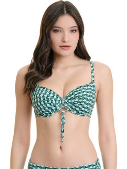 ERKA MARE Illusion Bikini Top με Ενίσχυση Τιρκουάζ Πετρόλ 26355D