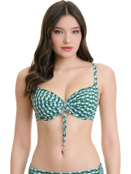 ERKA MARE Illusion Bikini Top με Ενίσχυση Τιρκουάζ Πετρόλ 26355D