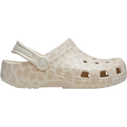 Crocs Classic Animal Glitter Clog Παιδικά Παπούτσια Θαλάσσης για Κορίτσι Ανατομικά Μπεζ 212933-0RH