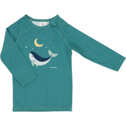 Tutete Monneka Whale Teal Αντηλιακό UV Βρεφικό Μαγιό Μπλούζα για Αγόρι Πετρόλ 61-98288