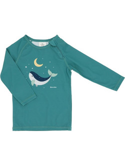 Tutete Monneka Whale Teal Αντηλιακό UV Βρεφικό Μαγιό Μπλούζα για Αγόρι Πετρόλ 61-98288