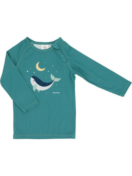 Tutete Monneka Whale Teal Αντηλιακό UV Βρεφικό Μαγιό Μπλούζα για Αγόρι Πετρόλ 61-98288
