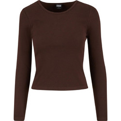 Urban Classics Γυναικείο Χειμερινό Crop Top Βαμβακερό Σοκολατί TB7786-21219